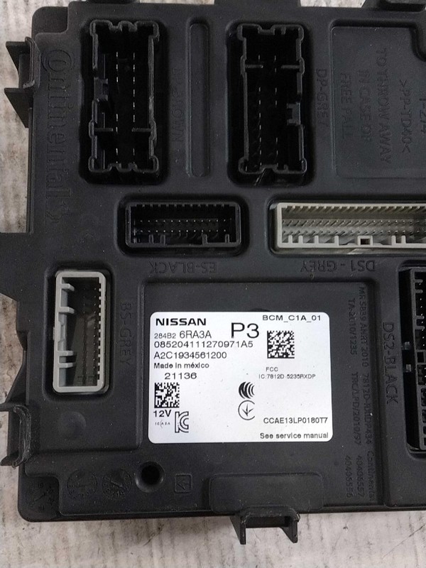2021 Nissan Rogue Body Control Module OEM 284B26RA3A Blue 78K Mi