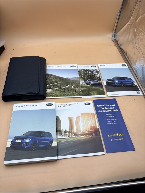 2018 Land Rover Range Rover Sport Owners Manual, Quick Reference Guide With Case