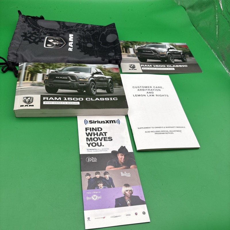 2020 DODGE RAM 1500 CLASSIC OWNERS MANUAL Quick Reference Guide With Case