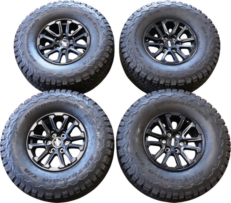 2025 FORD F-150 RAPTOR OEM BLACK 17" WHEELS RIMS BFGOODRICH KO2 315/70/17 TIRES