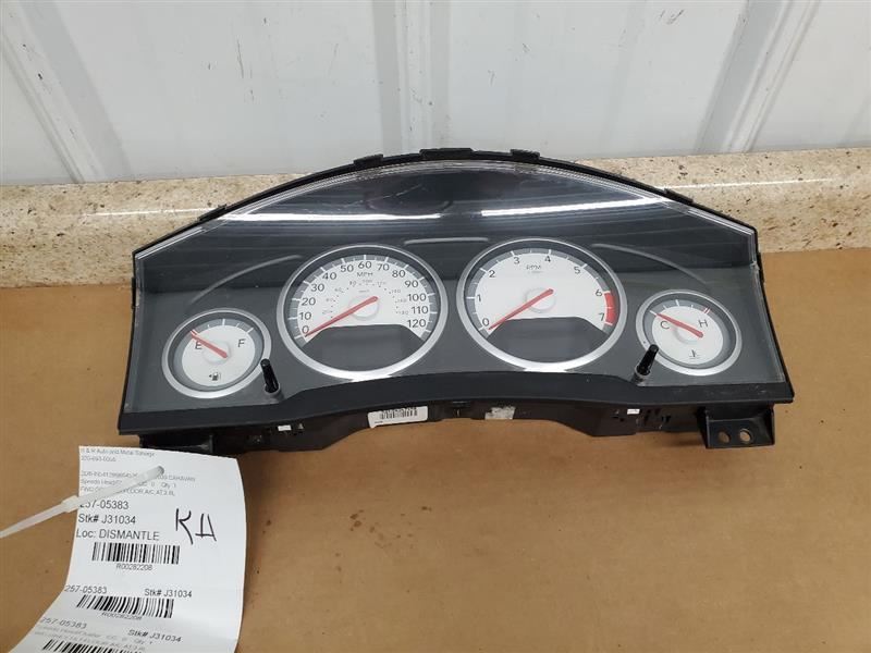 Speedometer Cluster Black Numbered Gauges 120 MPH Fits 09 CARAVAN 282208