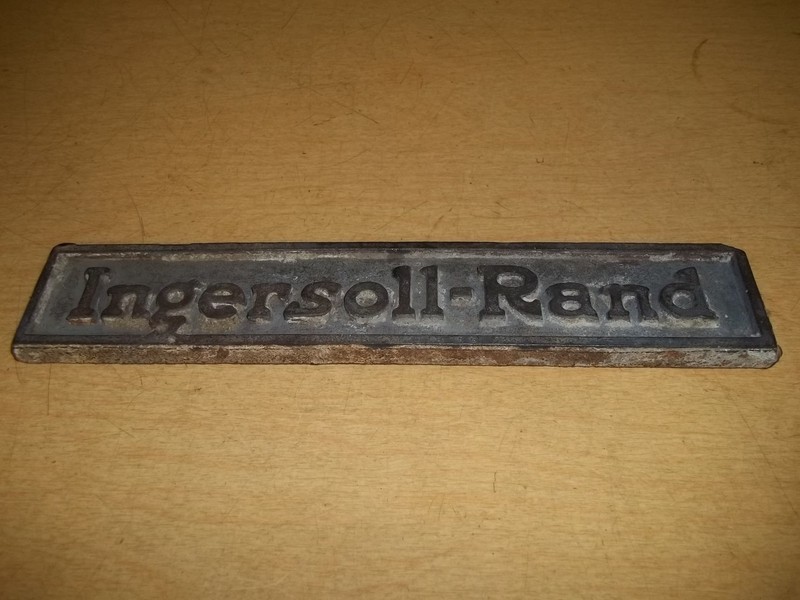 Vintage Ingersoll-Rand Metal Face Plate 10-3/4" x 2" *FREE SHIPPING*