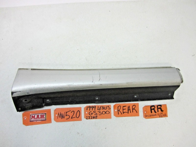 RIGHT REAR BACK ROCKER PANEL MOLDING PASSENGER SIDE SKIRT SILVER BOTTOM COVER RR