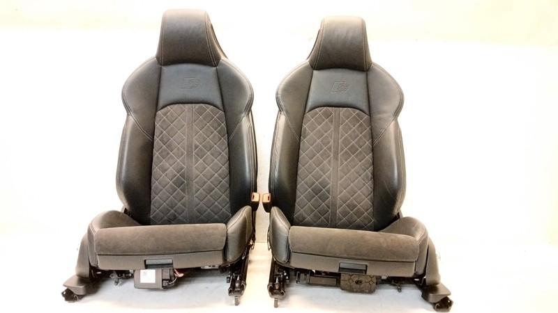 18-23 AUDI B9 S5 SPORTBACK LEATHER & ALCANTARA SEAT FRONT LEFT RIGHT SET OEM 012