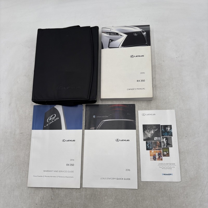 2016 LEXUS RX350 OWNERS MANUAL LUXURYRX 350 With Warranty Guide And Case