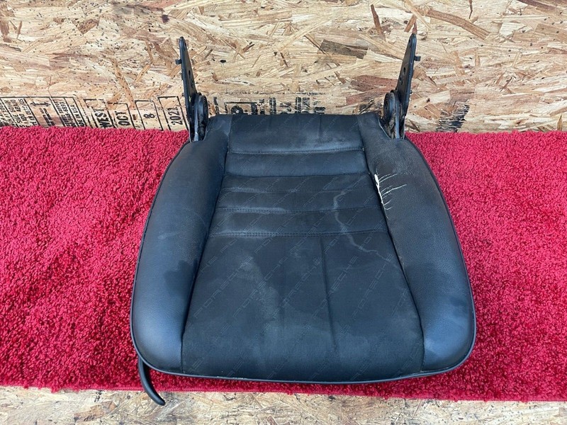 86-91 Porsche 944 Front Logo Print Seat Cushion Motor Black Right Passenger OEM