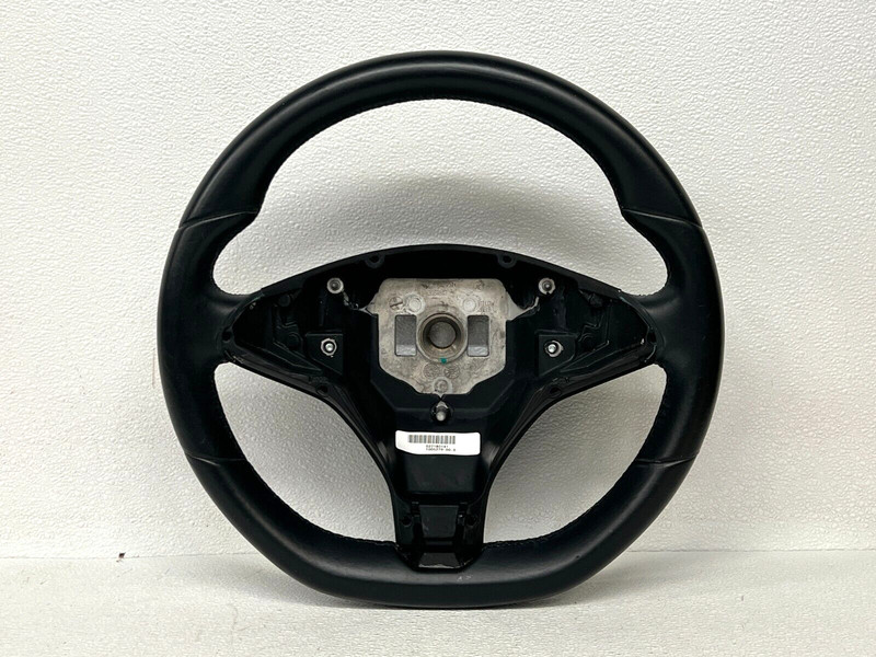 ⭐2012-2020 TESLA MODEL S INTERIOR STEERING TRIM WHEEL BLACK LEATHER OEM LOT2459