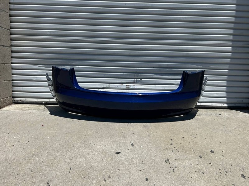 TESLA MODEL 3 REAR BUMPER 2017 2018 2019 2020 2021 2022 BLUE
