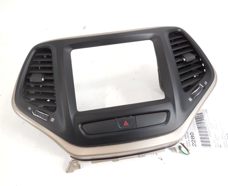 2015 15 Jeep Cherokee Center Dash Display Trim Surround W/ Air Vents OEM