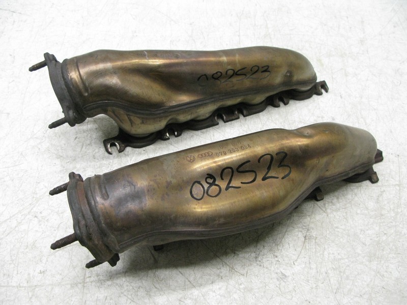 11-12 AUDI D4 A8 QUATTRO 4.2 EXHAUST MANIFOLD DRIVER PASSENGER SET OEM 082523
