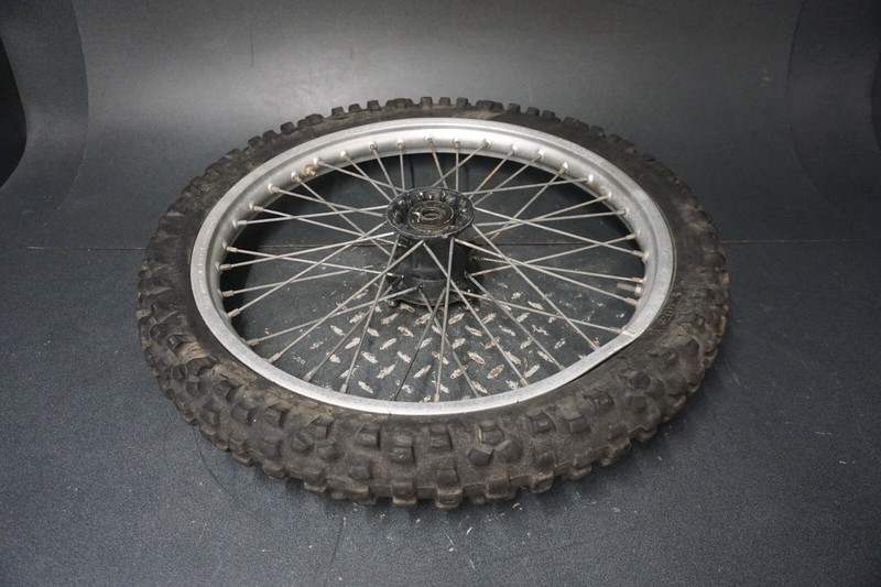 1983-1985 CR500 CR250 Honda OEM Front Wheel Rim Ass'y w/ 80/100-21 Dunlap Tire