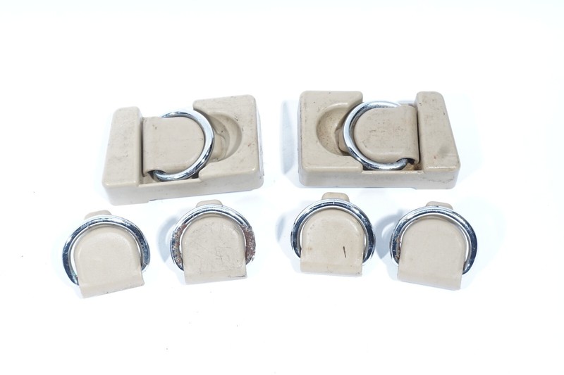 06-09 MERCEDES BENZ ML350 REAR TRUNK TIE DOWN HOOK BRACKET BEIGE SET OF 6 OEM