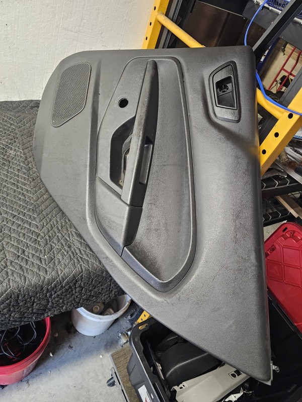 14-19 Ford Fiesta Passenger Right Rear Inside Door Trim Panel Only Back Black 5D