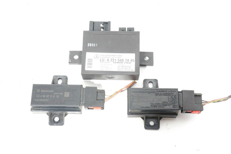 07 08 09 MERCEDES-BENZ S550 TIRE PRESSURE MONITOR MODULE SENSOR SET OF 3 OEM
