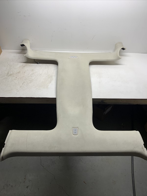 2016 2017 2018 2019 2020 Tesla Model X Roof Headliner Trim Alcantara Cream 5586