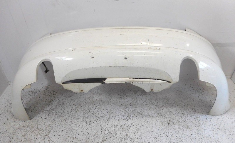 03-10 Audi A8 Quattro 8 Cylinder Rear Bumper Cover W/ Parking Assist OEM White