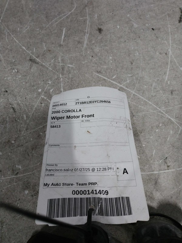 2000 Toyota Corolla Wiper Motor OEM 8511002040 288k Miles, Fast Shipping