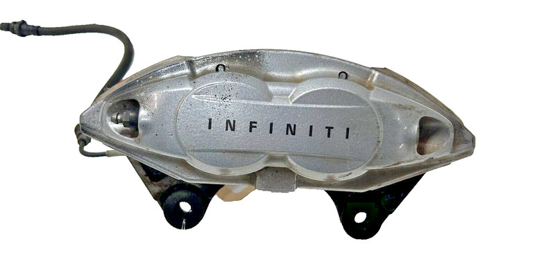 2014-2020 Infiniti Q50 AWD Front Passenger Side Akebono Brake Caliper OEM Silver