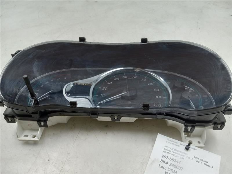 11-14 TOYOTA SIENNA LIMITED SPEEDOMETER INSTRUMENT CLUSTER