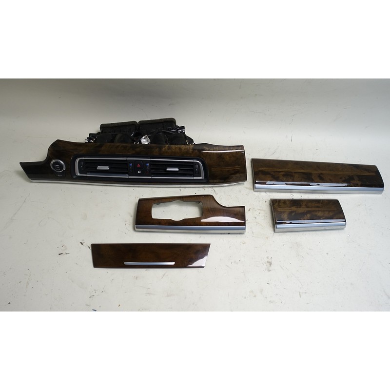 13-15 BMW F01 F02 7-Series LCI Factory Dashboard Wood Trim Set Walnut Inlay OEM