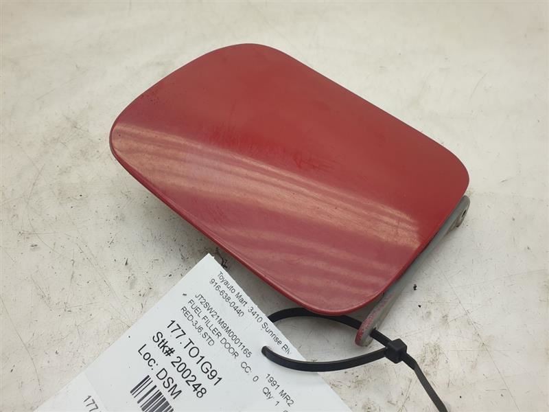 91 TOYOTA MR2 FUEL FILLER DOOR RED-3J6