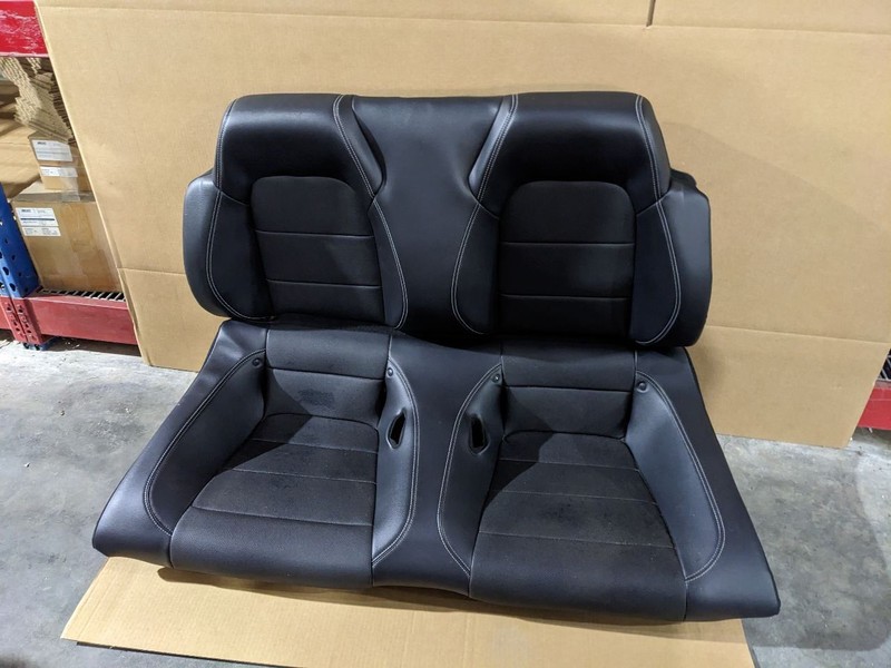 2015-2017 Ford Mustang GT Black Leather Rear Seat Bottom Seats Pair OEM 1182024