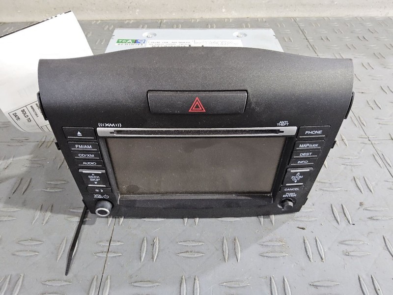 2012-2013 Honda CR-V Info-GPS-TV Screen Display Lower With Navigation US Market