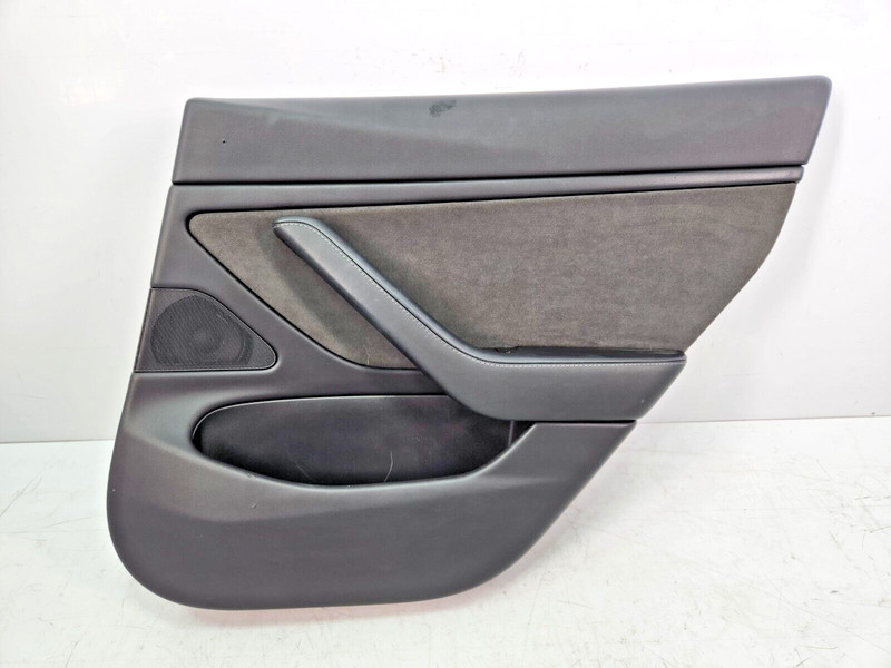 ✅17-20 OEM Tesla Model 3 Rear Right Passenger Interior Door Panel Leather Trim *