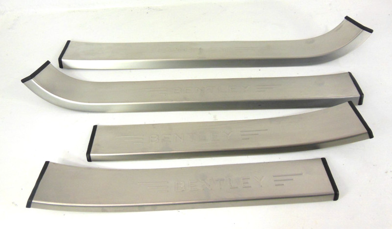 06 Bentley Continental Flying Spur Door Trim Sill Scuff Outer Plate Set of 4 OEM