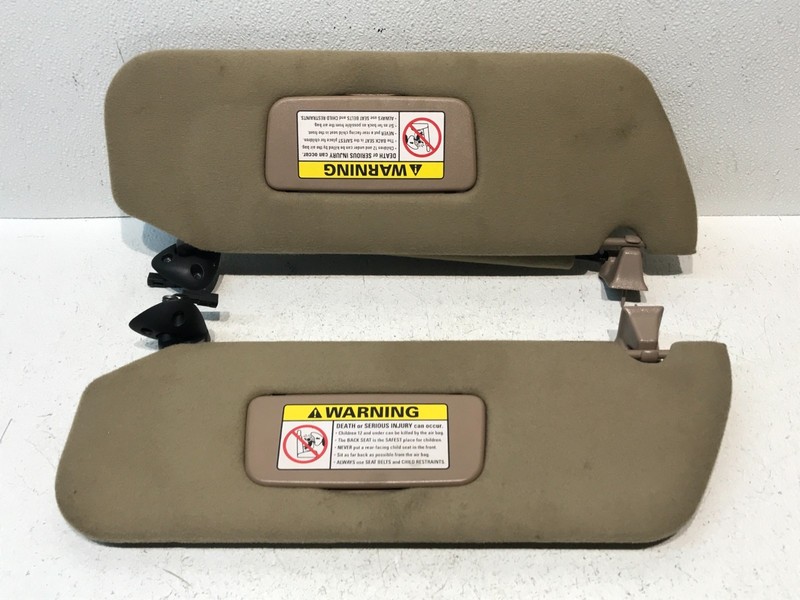 1995-2001 Ford Explorer Driver Passenger Side Sun Visor Pair Set Beige Lighted