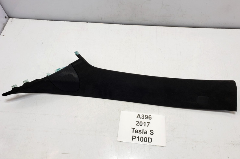 ✅ 12-20 OEM Tesla Model S Front Left Driver Side A Pillar Trim Black Alcantara