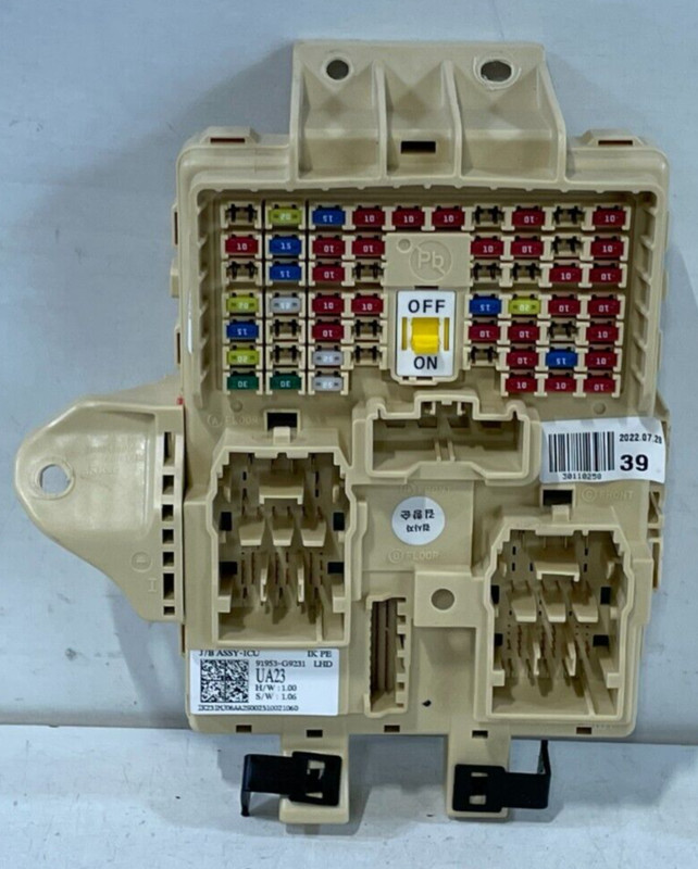 2023 GENESIS G70 DASH CABIN FUSE BOX RELAY JUNCTION CONTROL PANEL UNIT # 96757