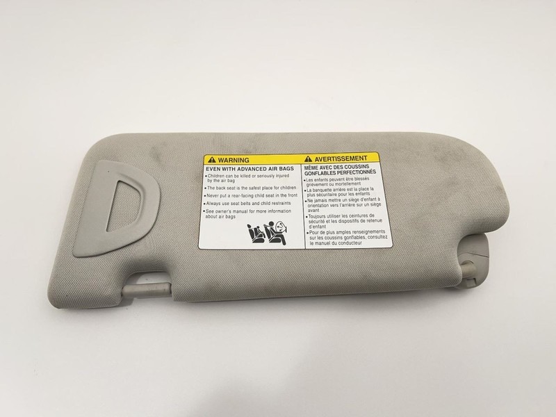 2014-2023 INFINITI Q50 RIGHT SUN VISOR GRAY TC:G 3.0L AT AWD 70K -LUXE- 62767
