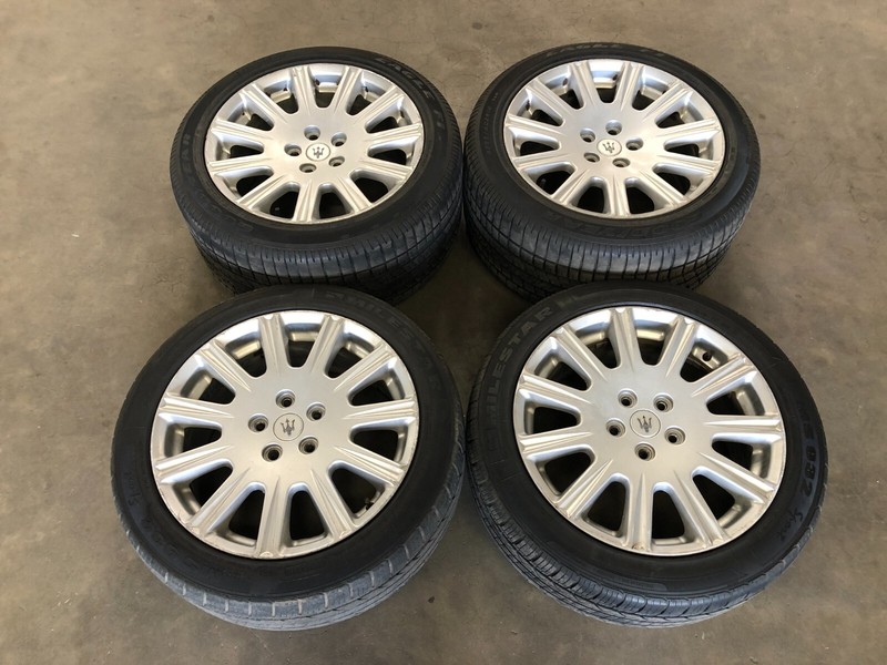 ⭐05-08 MASERATI QUATTROPORTE M139 18" INCH WHEEL RIM TIRE SET OF 4 OEM LOT2340