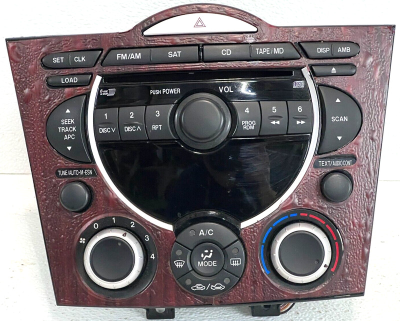 05-08 Mazda RX8 Radio Stereo CD Player Climate Control Bezel OEM