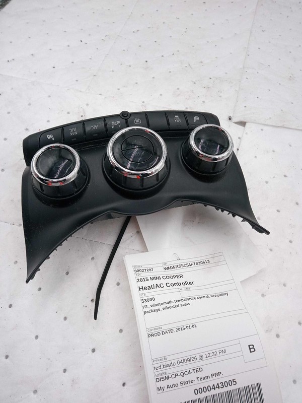 Used A/C Selector Switch fits: 2015 Mini COOPER HT w/automatic temperature contr