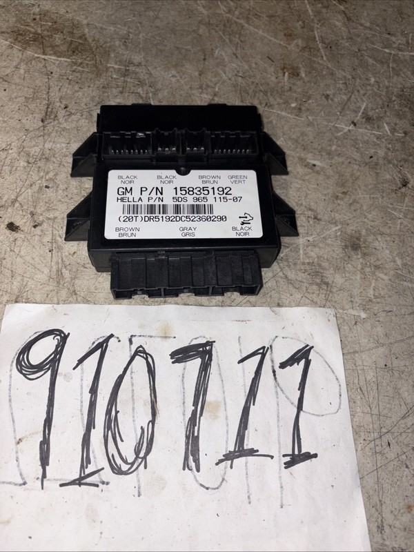 2006-11 Cadillac DTS Memory Left Driver Seat Chassis ECM 15835192 OEM