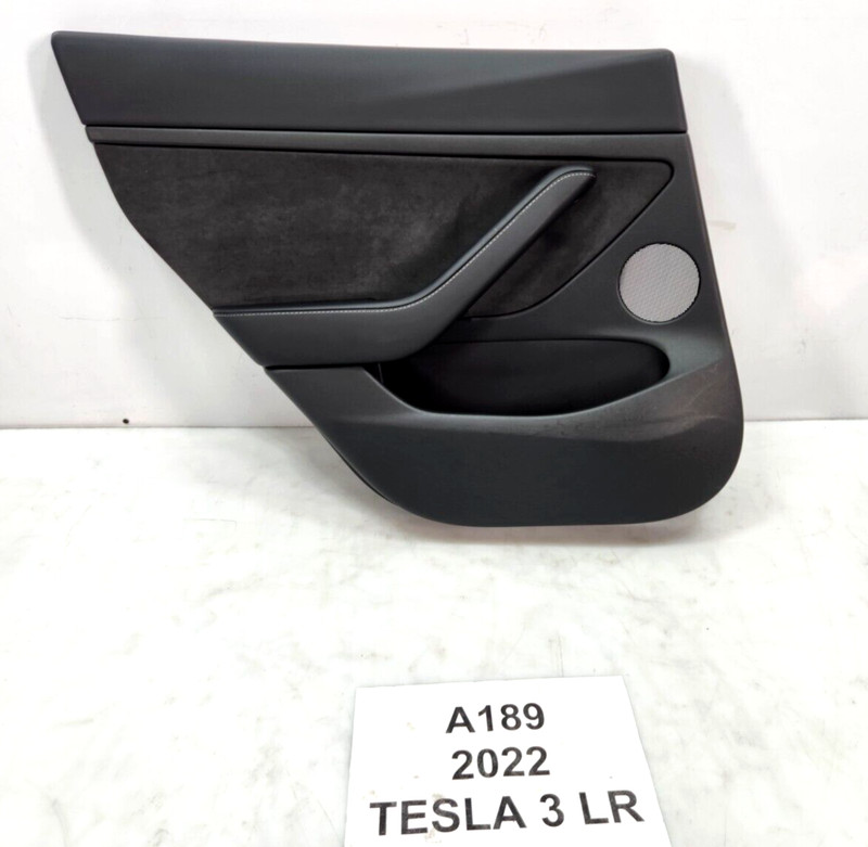 ✅ 2021-2023 OEM Tesla Model 3 Rear Left Driver Side Door Panel Card Trim Black