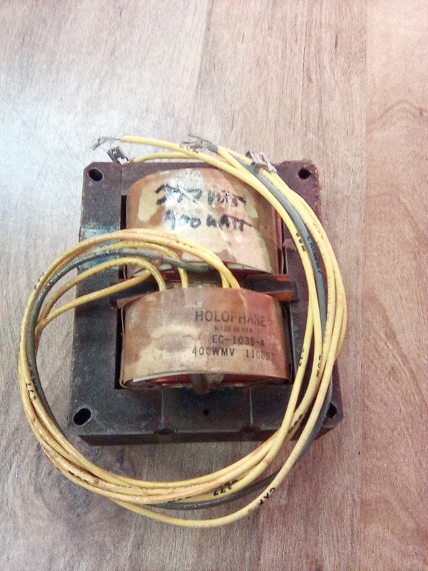 Holophane High Pressure Sodium Ballast 400 Watt EC-1035-A 277 V.