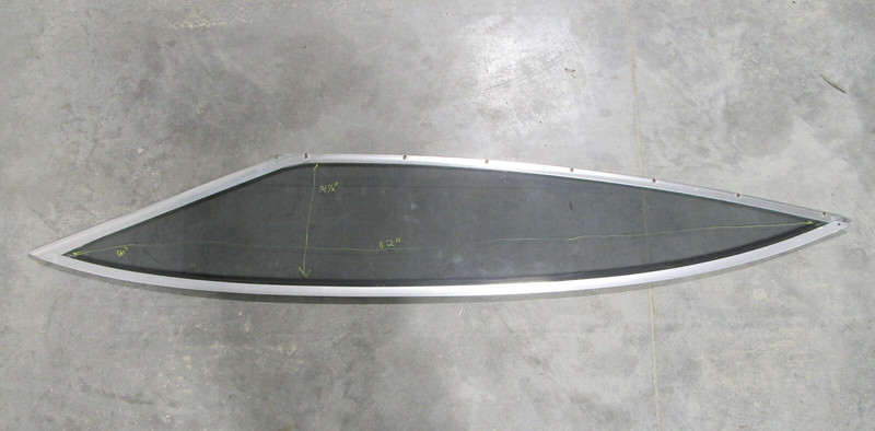 1990's Bayliner Capri Port Left Side Tinted Window Windshield 82" x 14.5"
