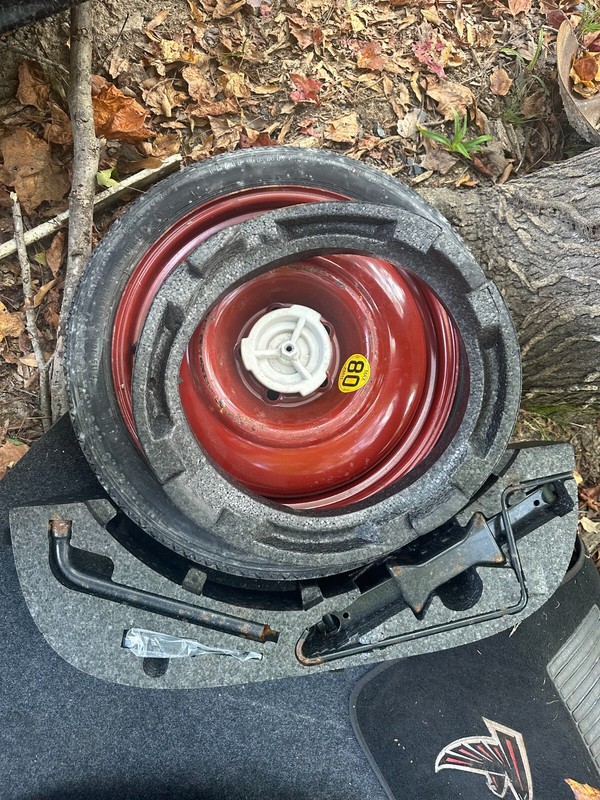 99-02 SAAB 93 9-3 OEM SPARE TIRE RIM W/ JACK & TOOL KIT - COMPLETE SET W TIEDOWN