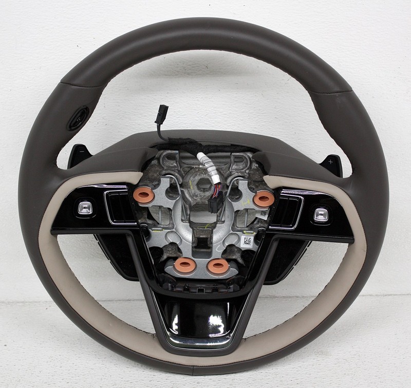 OEM Steering Wheel For Lincoln Aviator Brown Leather LC5Z-3600-DC Scratches