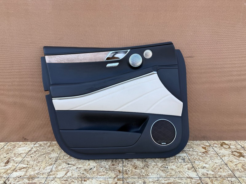 GENESIS GV80 2021-2025 OEM FRONT LEFT DRIVER DOOR PANEL ASSEMBLY (BLACK/BEIGE)