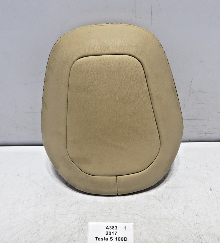✅ 2016-2020 OEM Tesla Model S Front Left Driver Side Headrest Beige Leather