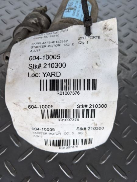 Starter Motor VIN D 8th Digit Fits 17-20 FORTE 1007376