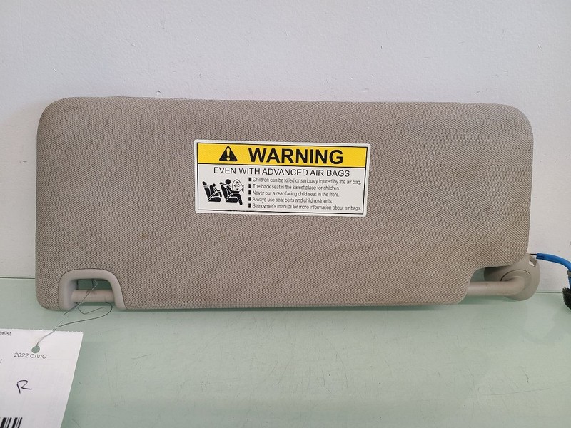 Passenger Right Sun Visor With Illumination Fits 22-25 CIVIC 586930