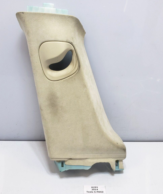 ✅ 12-20 OEM Tesla Model S Left Driver Side B Pillar Upper Panel Alcantara NOTE*