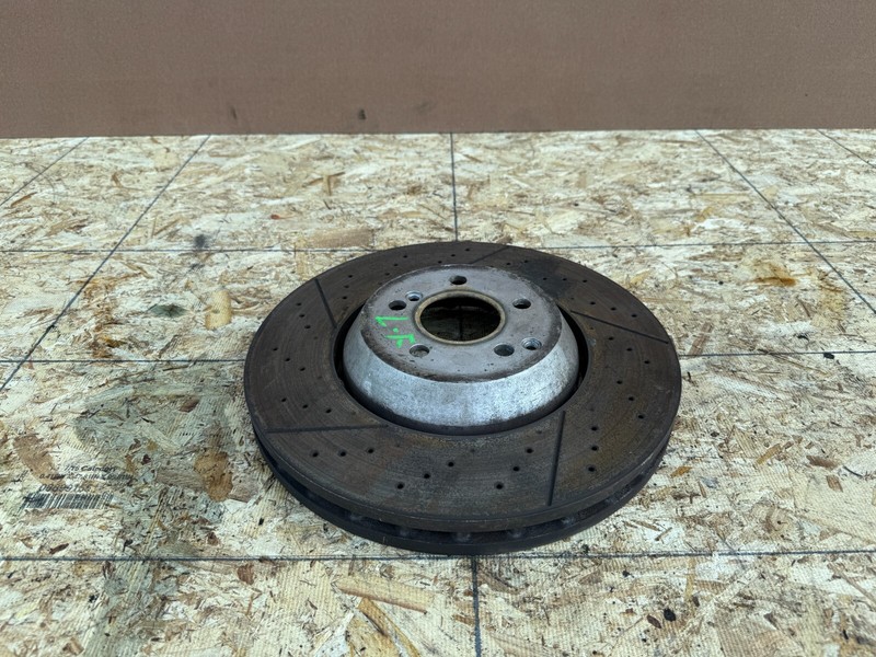 MERCEDES W212 E63 10-16 OEM FRONT LEFT DRIVER BRAKE DISC ROTOR DRILLED SLOTTED