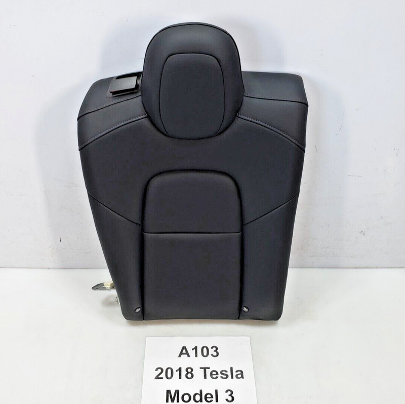 ✅ 17-20 OEM Tesla Model 3 Rear Right Passenger Seat Upper Cushion Leather Black