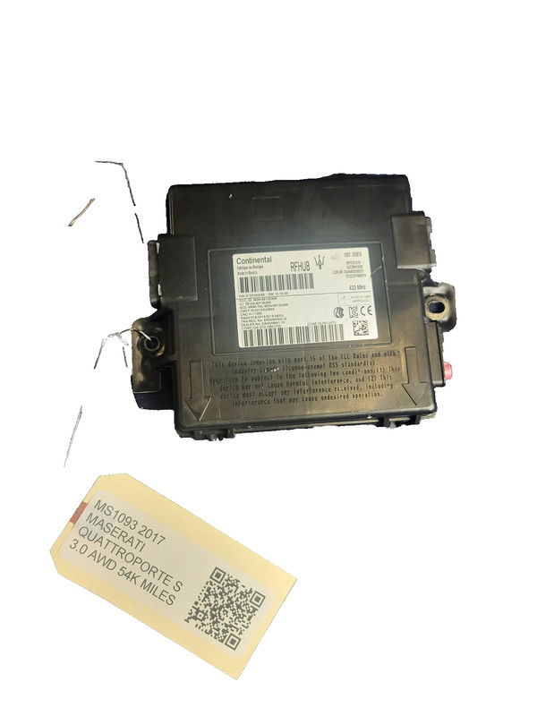 Used Oem Maserati Keyless Remote Entry Control Module for 2017 Quattroporte 3.0L